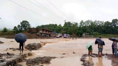 पहाडी जिल्लामा बाढीको खतरा