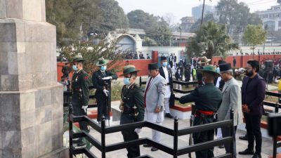 प्रधानमन्त्री प्रचण्डद्वारा शहीद स्मृति पार्क पुगेर श्रद्धाञ्जली अर्पण